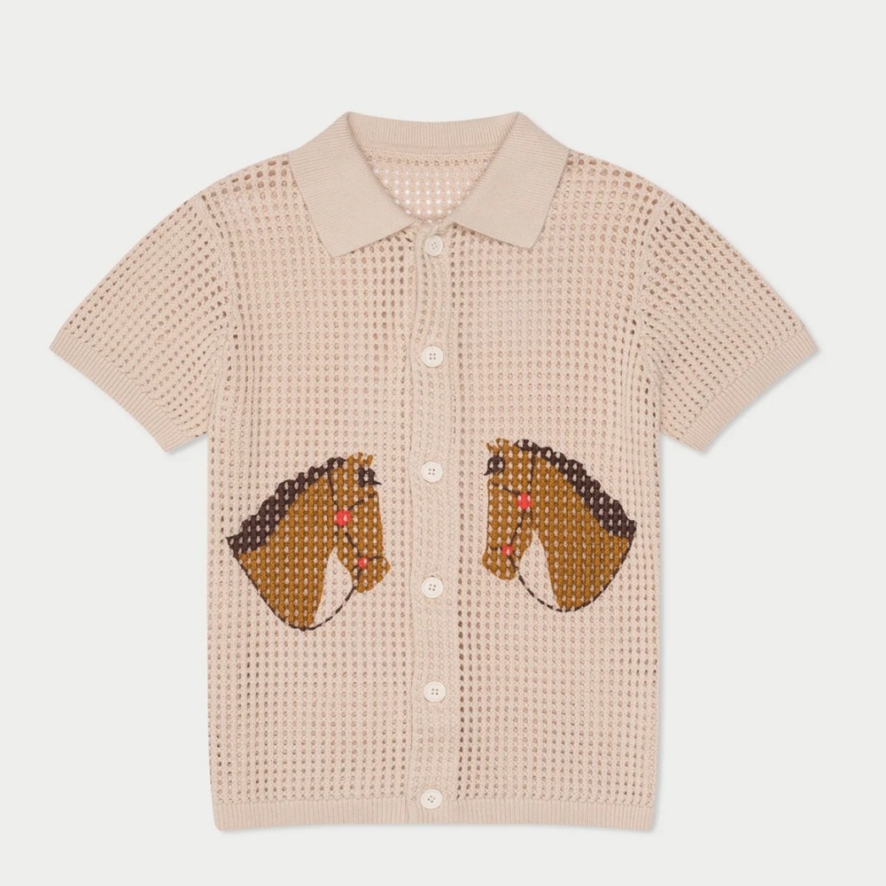 Mavrans western crochet knit shirt.